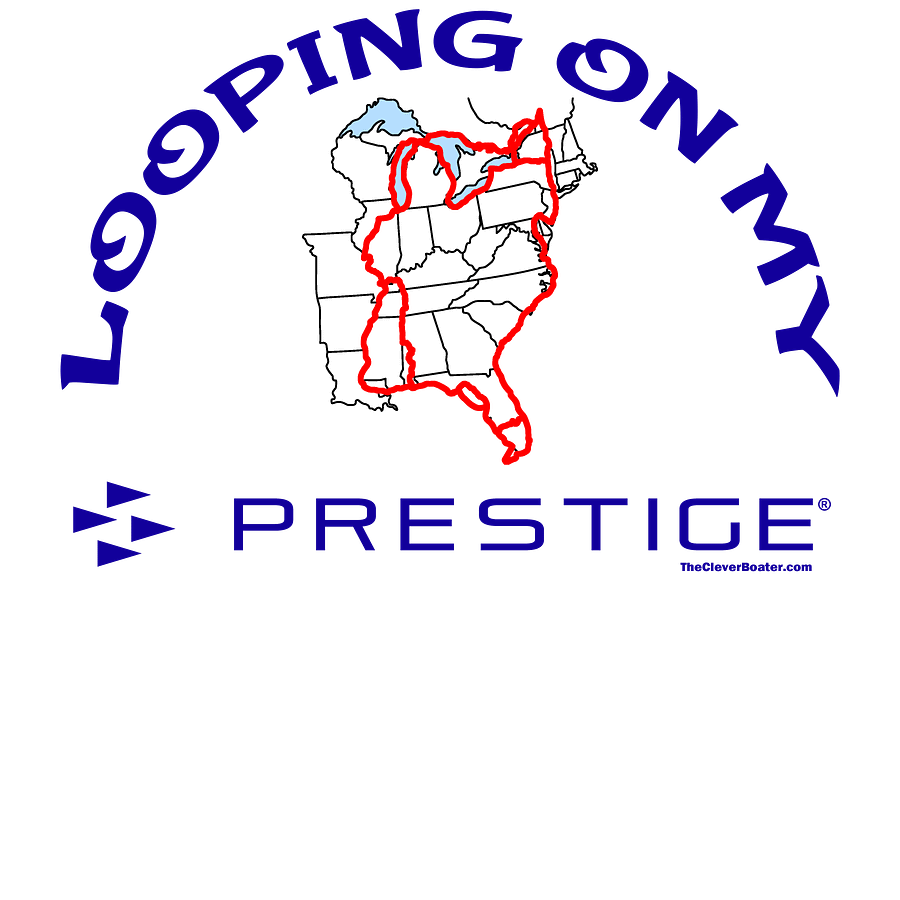 Looping On My Prestige - T-Shirt - Light Shirt w/Blue Logo product image (5)