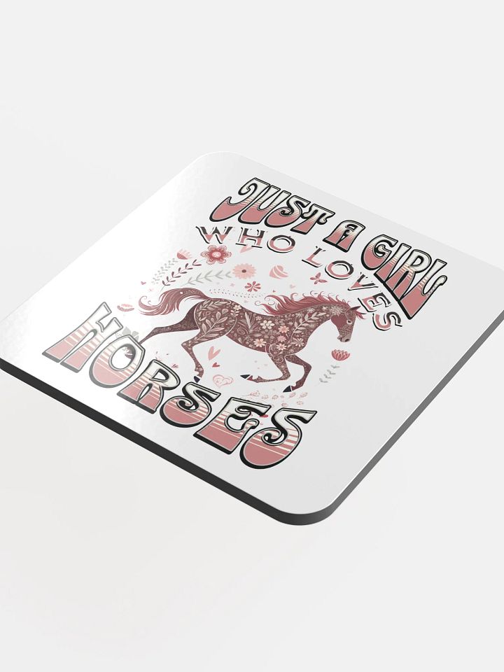 Just A Girl Who Loves Horses Floral Elegance Coaster product image (1)