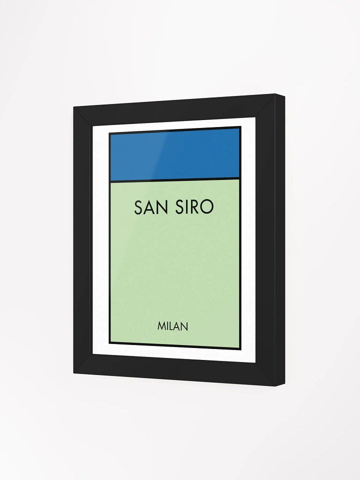 San Siro Stadium Inter Milan Monopoly Title Art Framed Print product image (2)