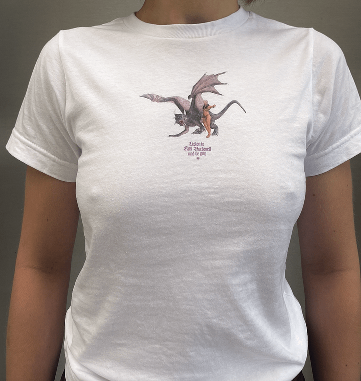 'Listen To Kiki Rockwell And Be Gay' Baby Tee (colours available) product image (2)