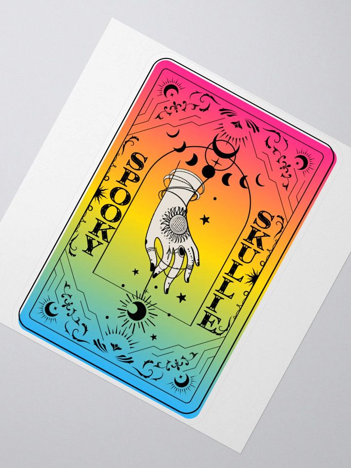 Spooky Skullie Pan Tarot Card Sticker product image (2)