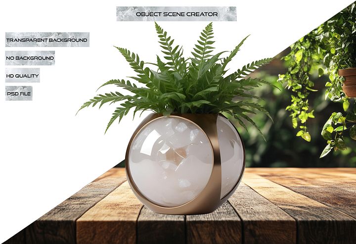 Glamour Organique – Luxury Design Planter PNG product image (2)
