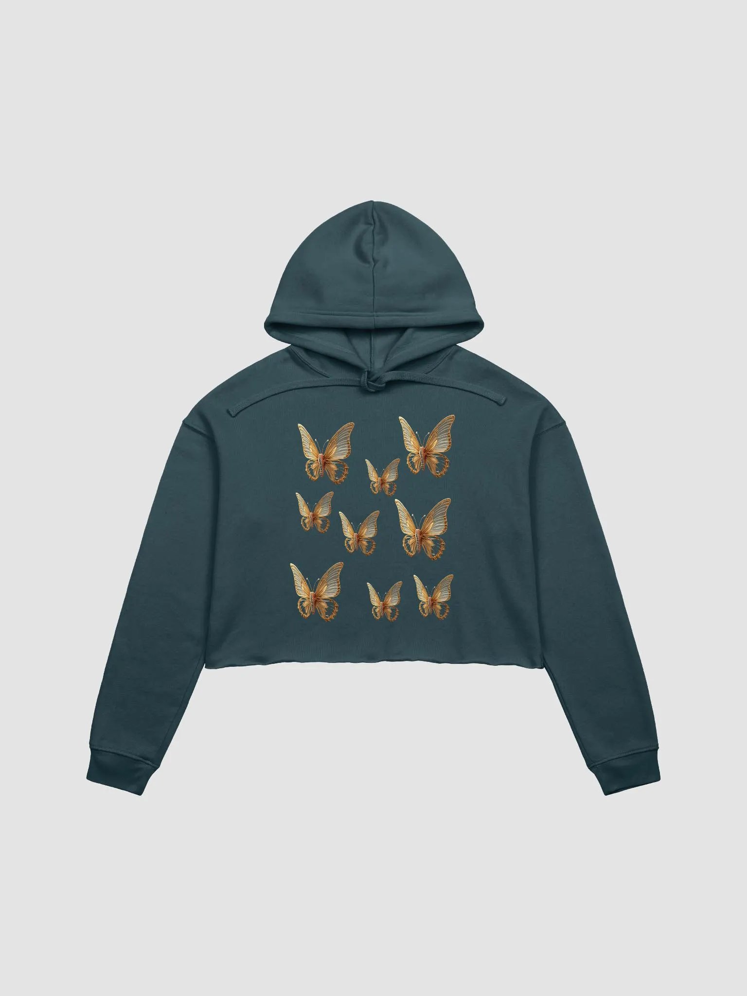 Golden Flutter Crop Hoodie product image (1)