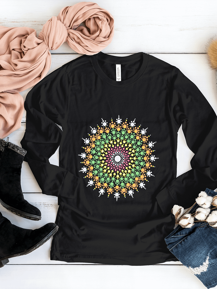 Pastel Dot Mandala Women's Long Sleeve T-Shirt product image (1)