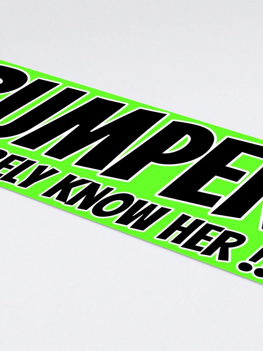 BUMPER? I BARELY KNOW HER! - Deep Fried Bumper Sticker product image (4)