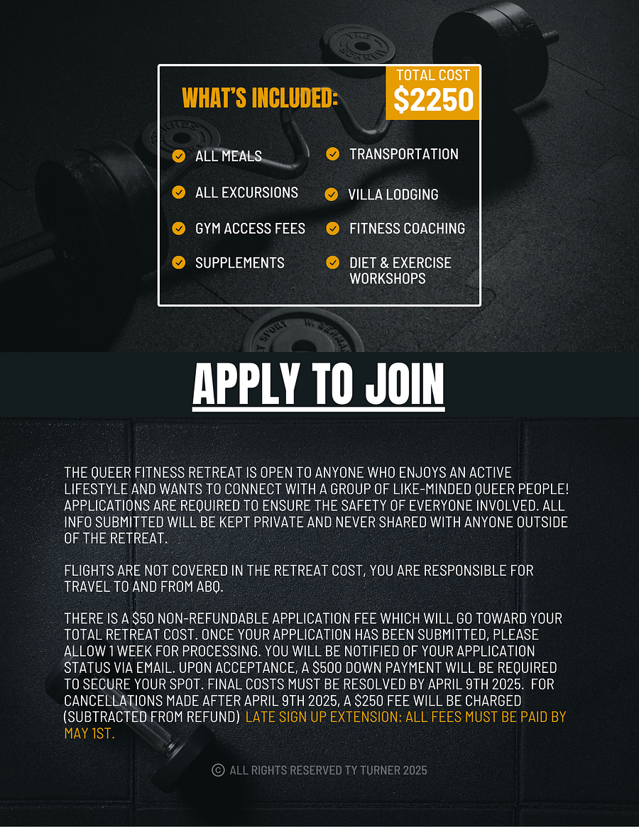 Queer Fitness Retreat Application product image (4)