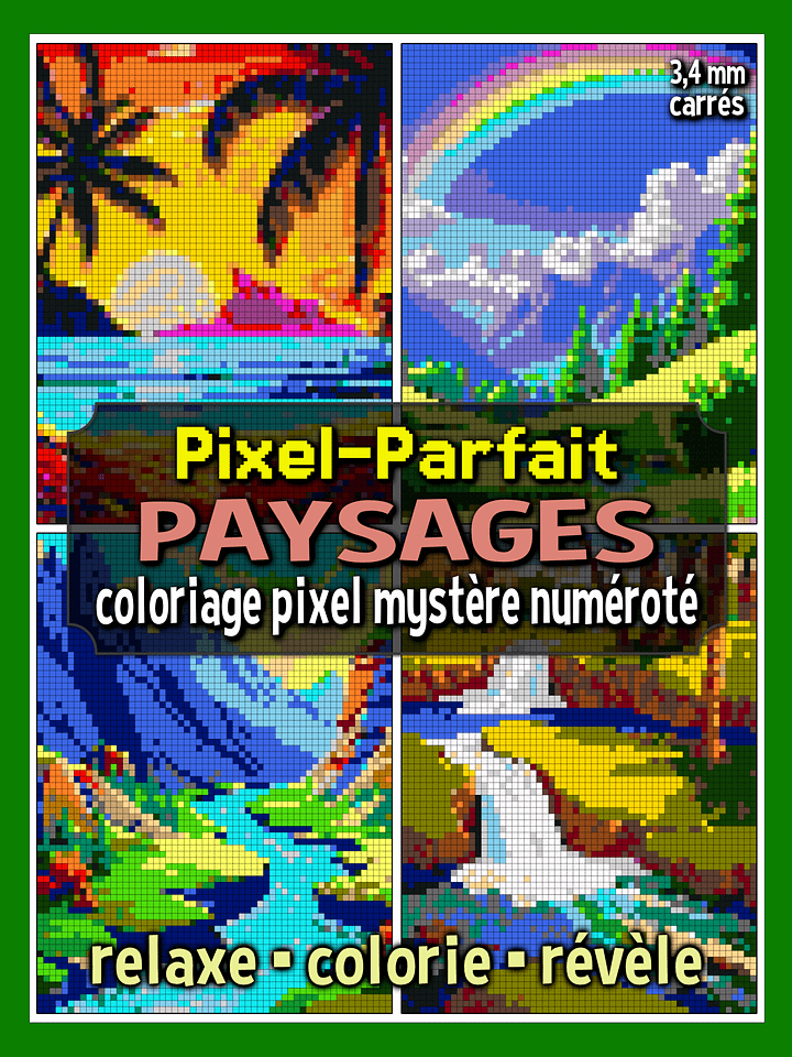 Pixel-Parfait : Paysages - Coloriage pixel mystère numéroté | Livre à imprimer product image (1)
