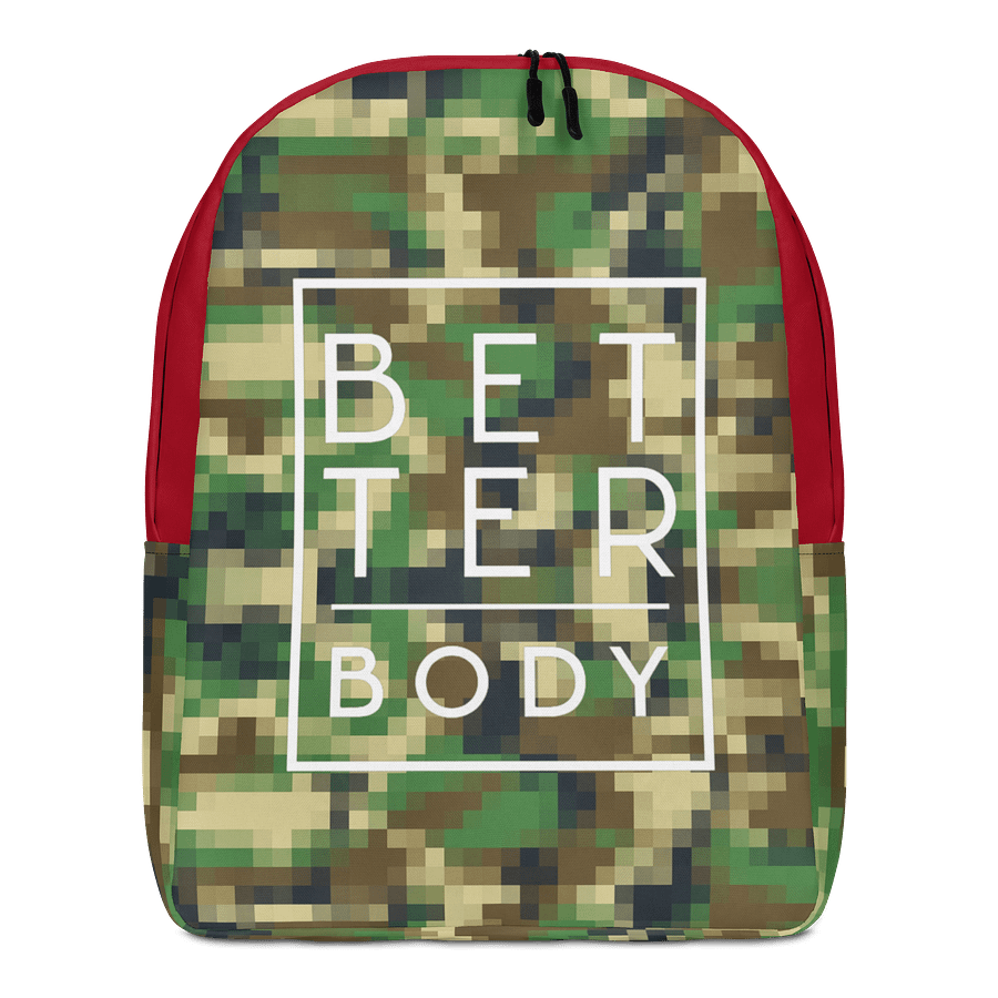 Better Body White Logo Pixilated Camo Luxury Backpack product image (1)