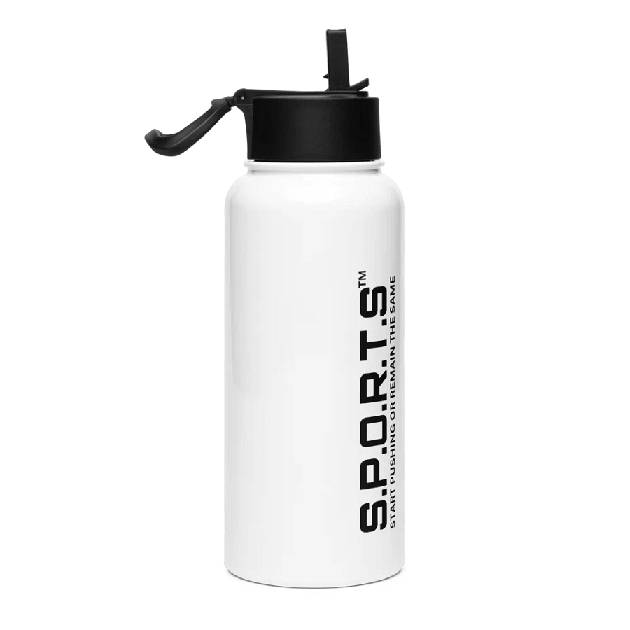 Stainless Steel S.P.O.R.T.S Water Bottle with a Straw Lid product image (4)