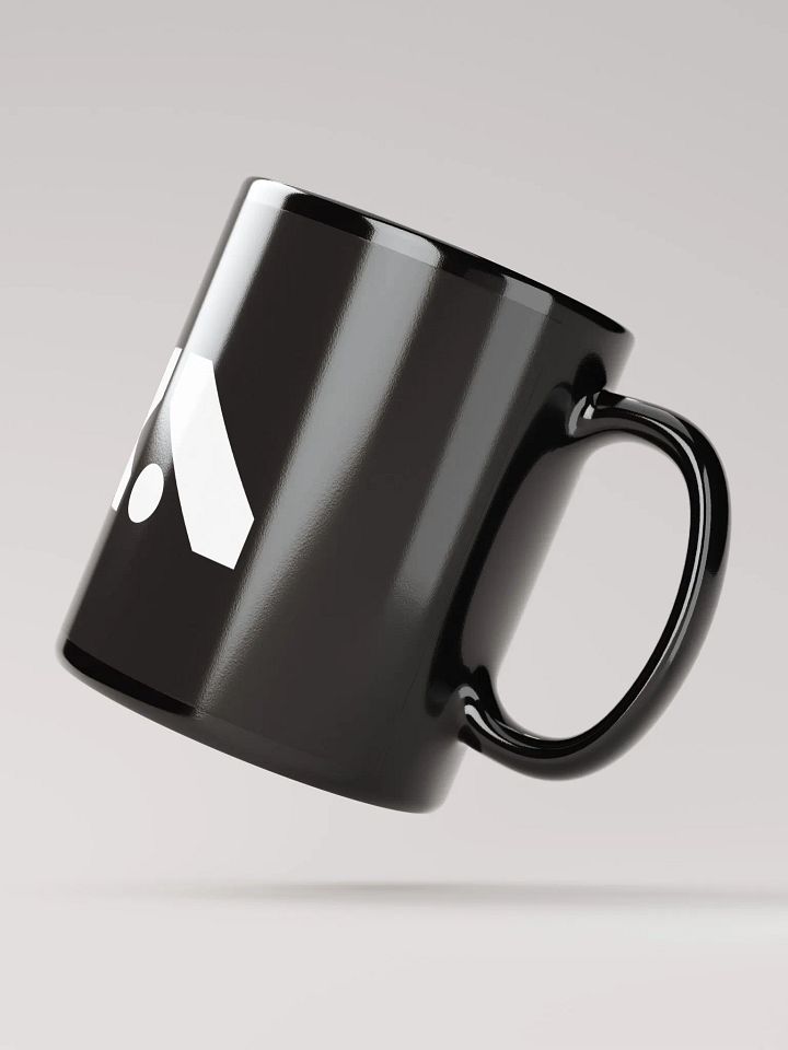 Pixelated Triangles Black Glossy Mug product image (3)