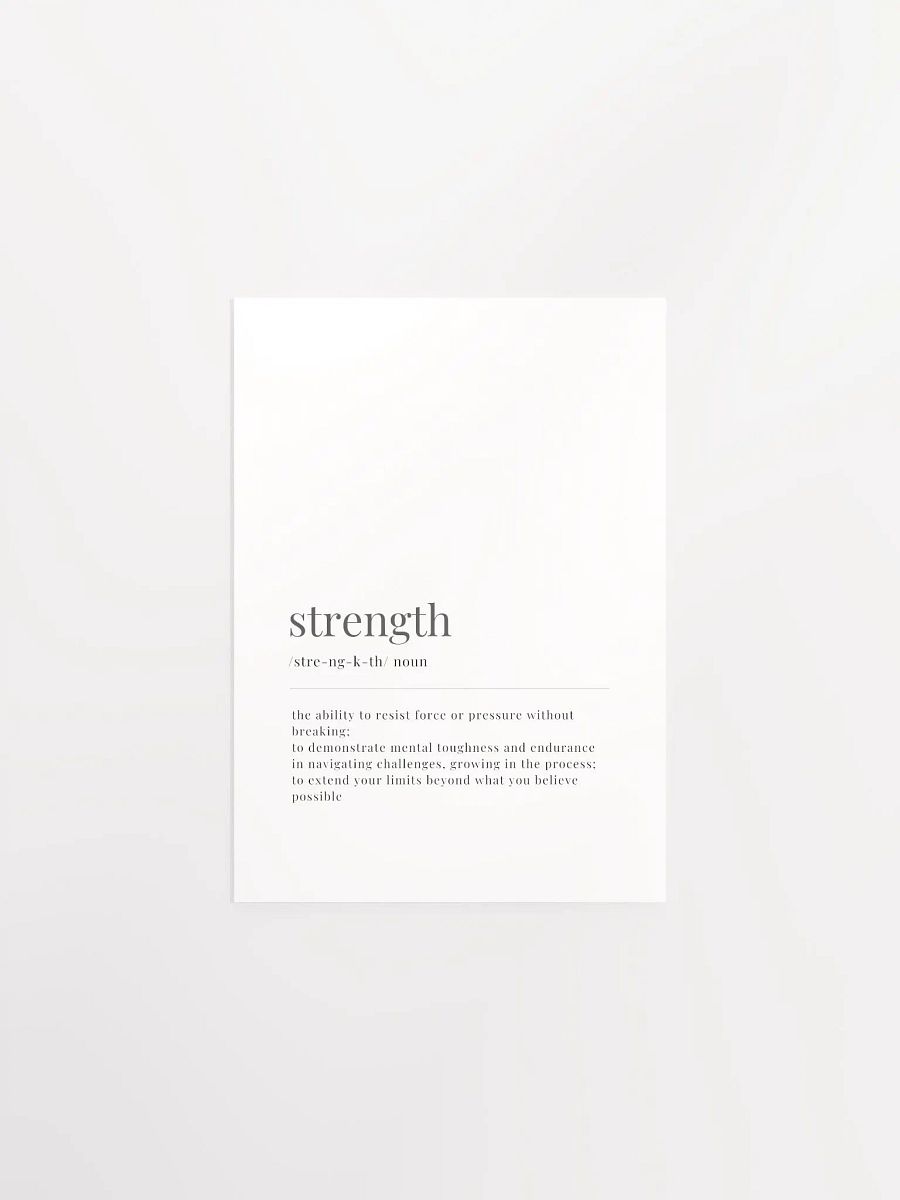 Strength Definition Poster Print product image (1)