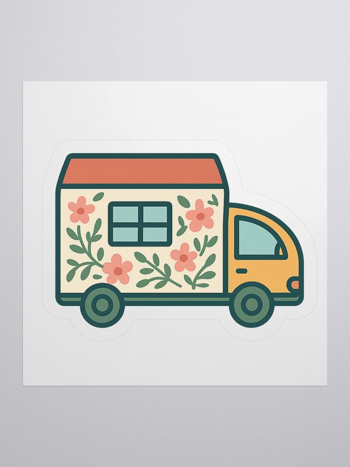 Whimsical Cosy Cottage Camper Sticker product image (1)