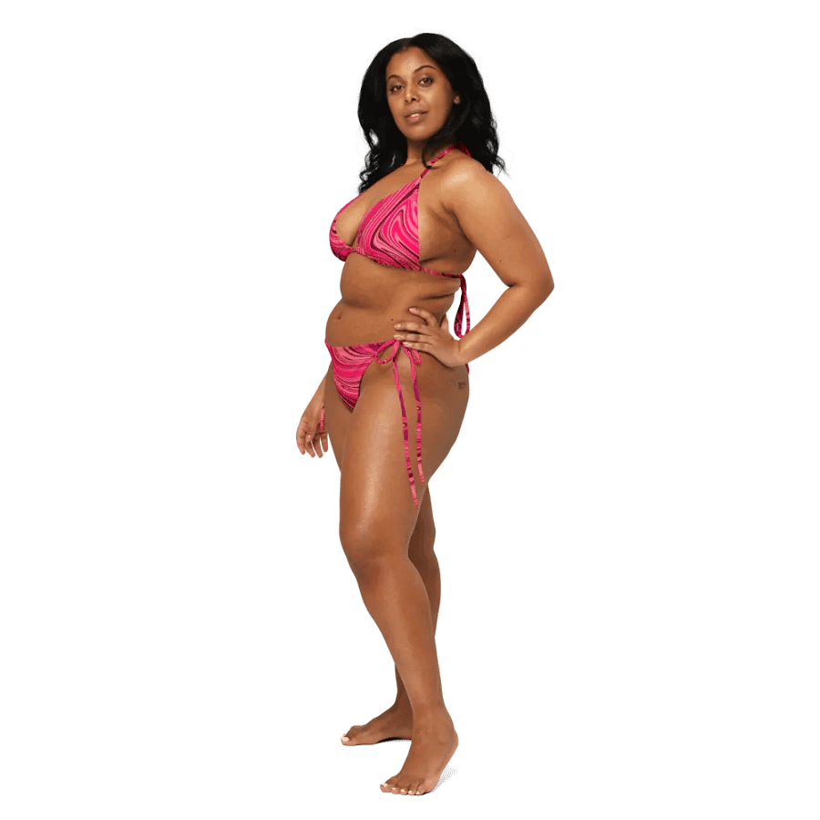 Bikini Set - Shades of Magenta Pink Digital Fluid Art product image (9)