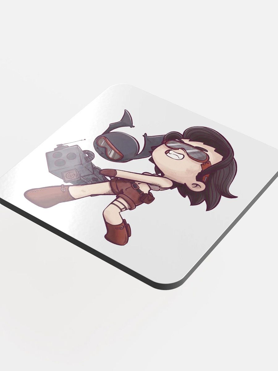 She & Her Pet | Glossed Cork Coaster product image (4)
