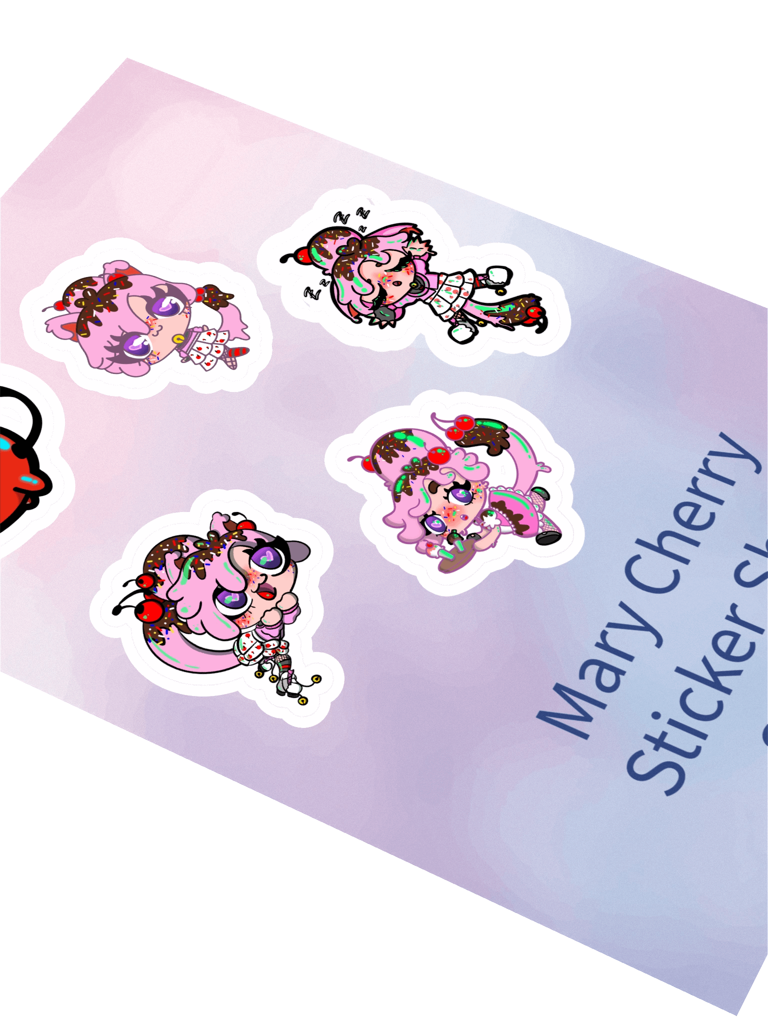 Mary Cherry Series 1: Kiss Cut Sticker Sheet product image (2)