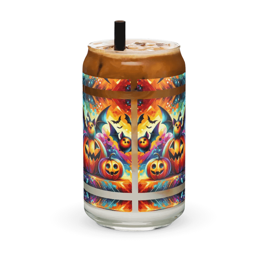 Beautiful Bats & Pumpkins Halloween Themed Glass product image (12)