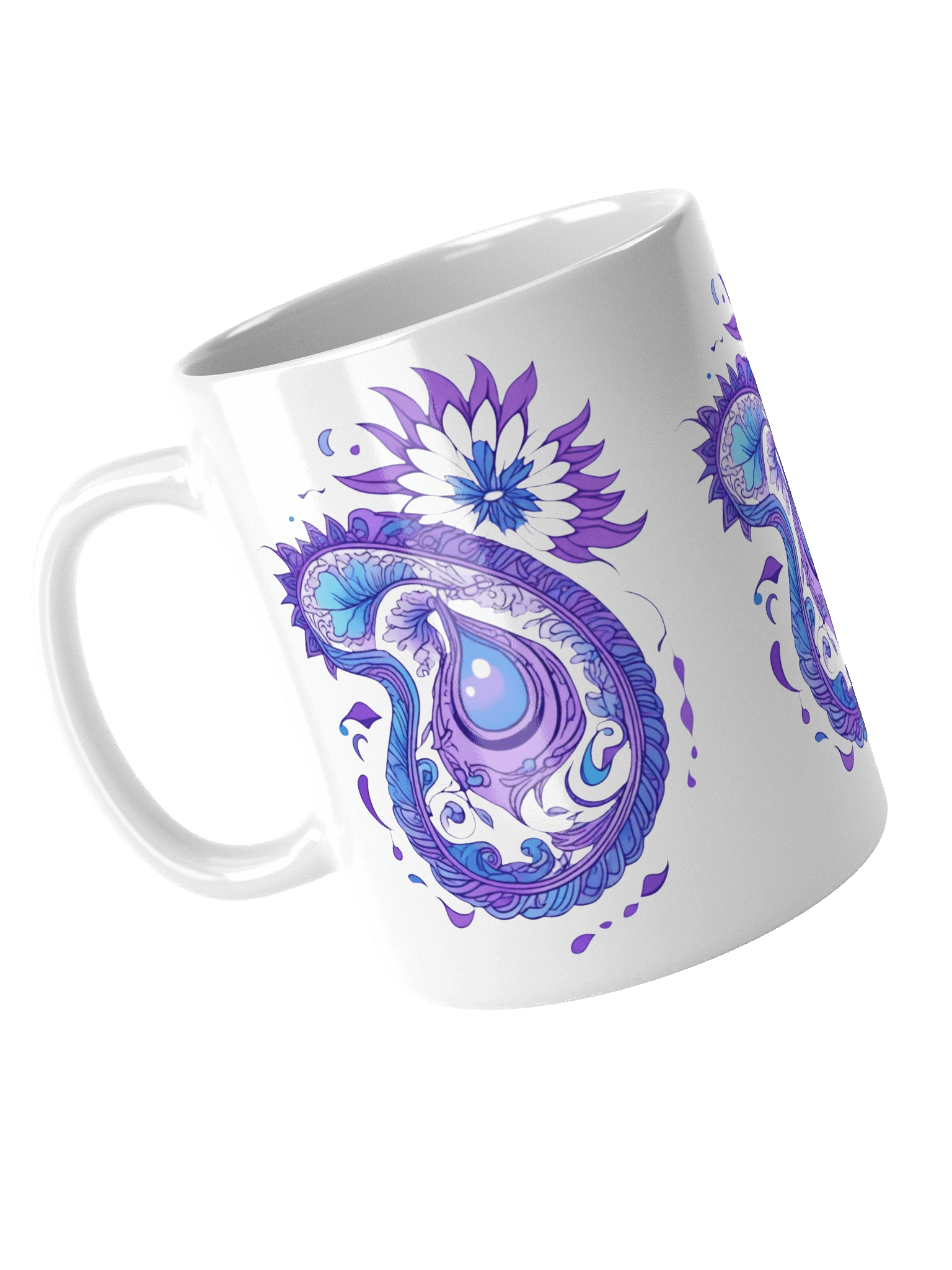 Indigo Paisley Flower - Mug product image (5)
