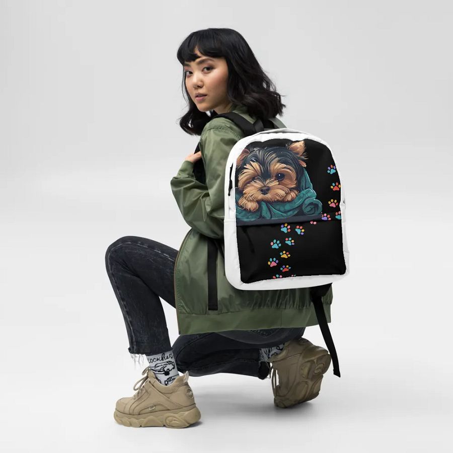 Whimsical Yorkie All-Over Print Backpack product image (10)