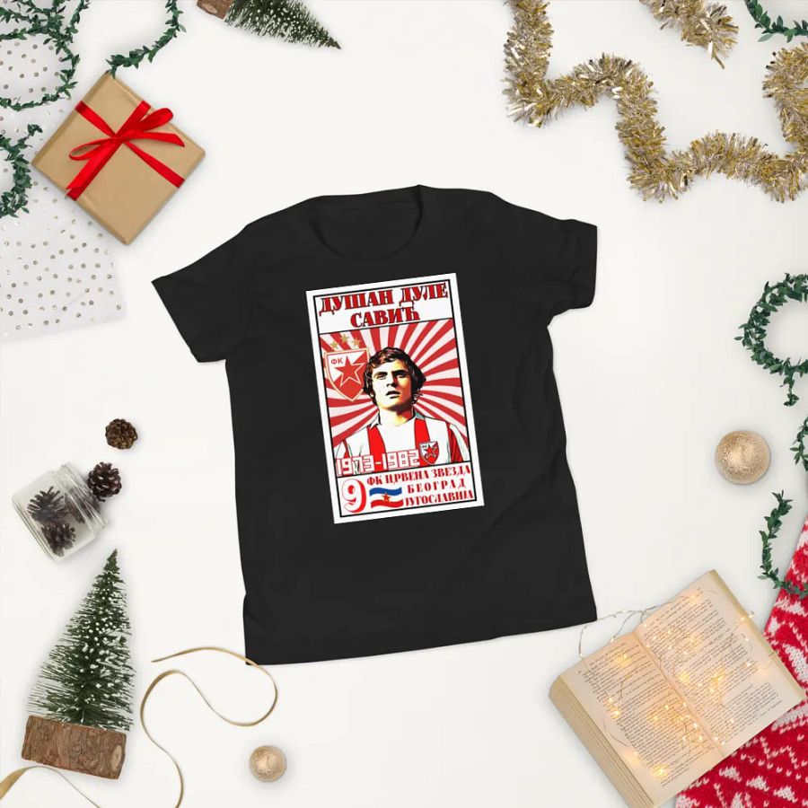 Dušan Dule Savić (FK Crvena Zvezda) Bella+Canvas Youth Short Sleeve T-Shirt product image (4)