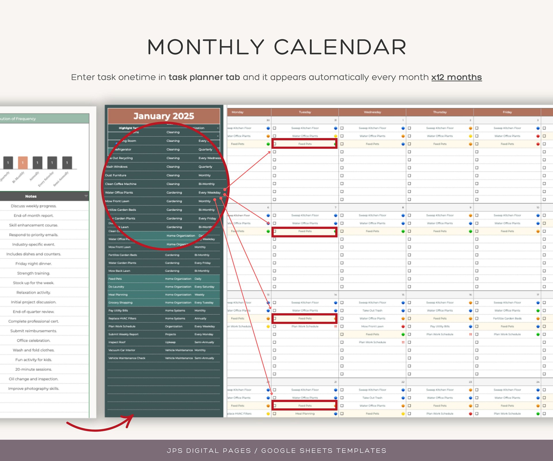 Home Maintenance Calendar, Google Sheets Template product image (6)
