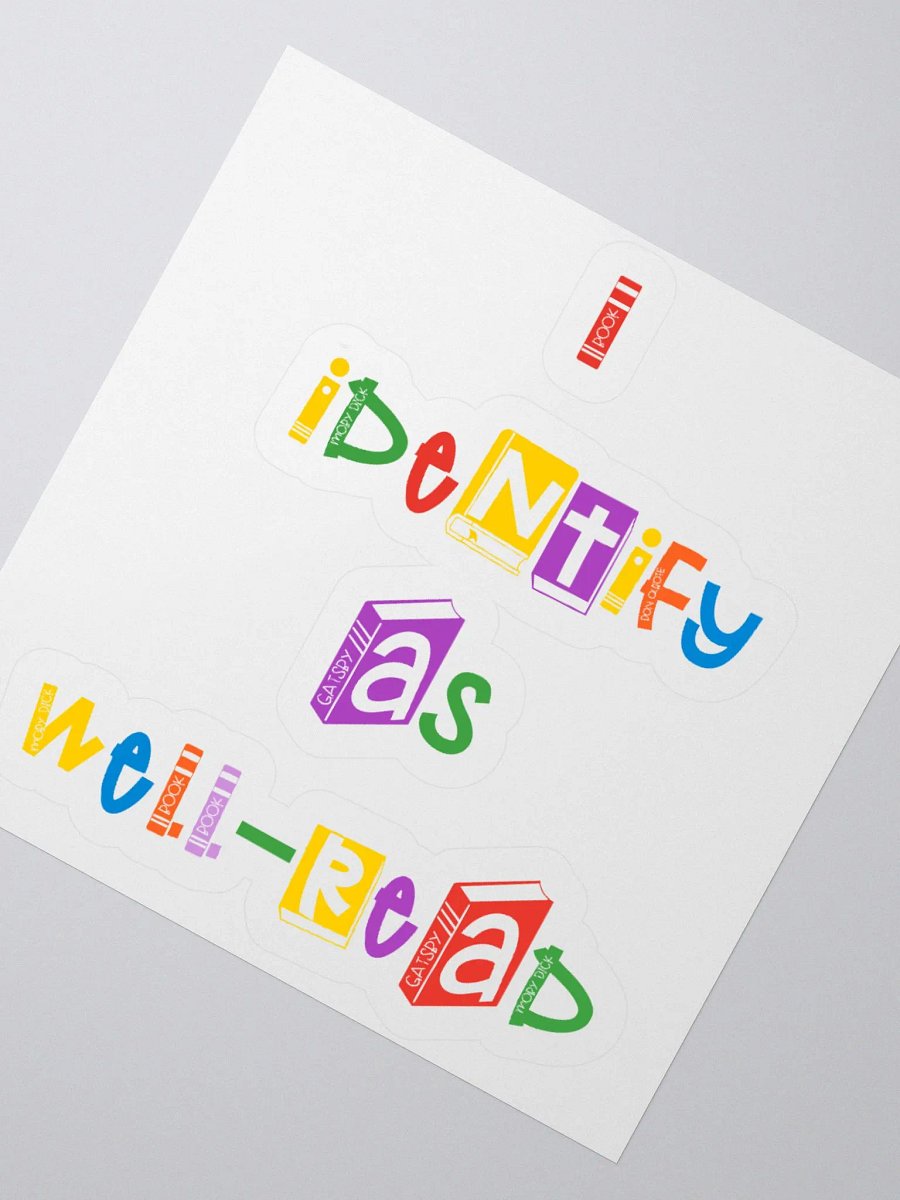 I Identify As Well-Read Sticker product image (5)