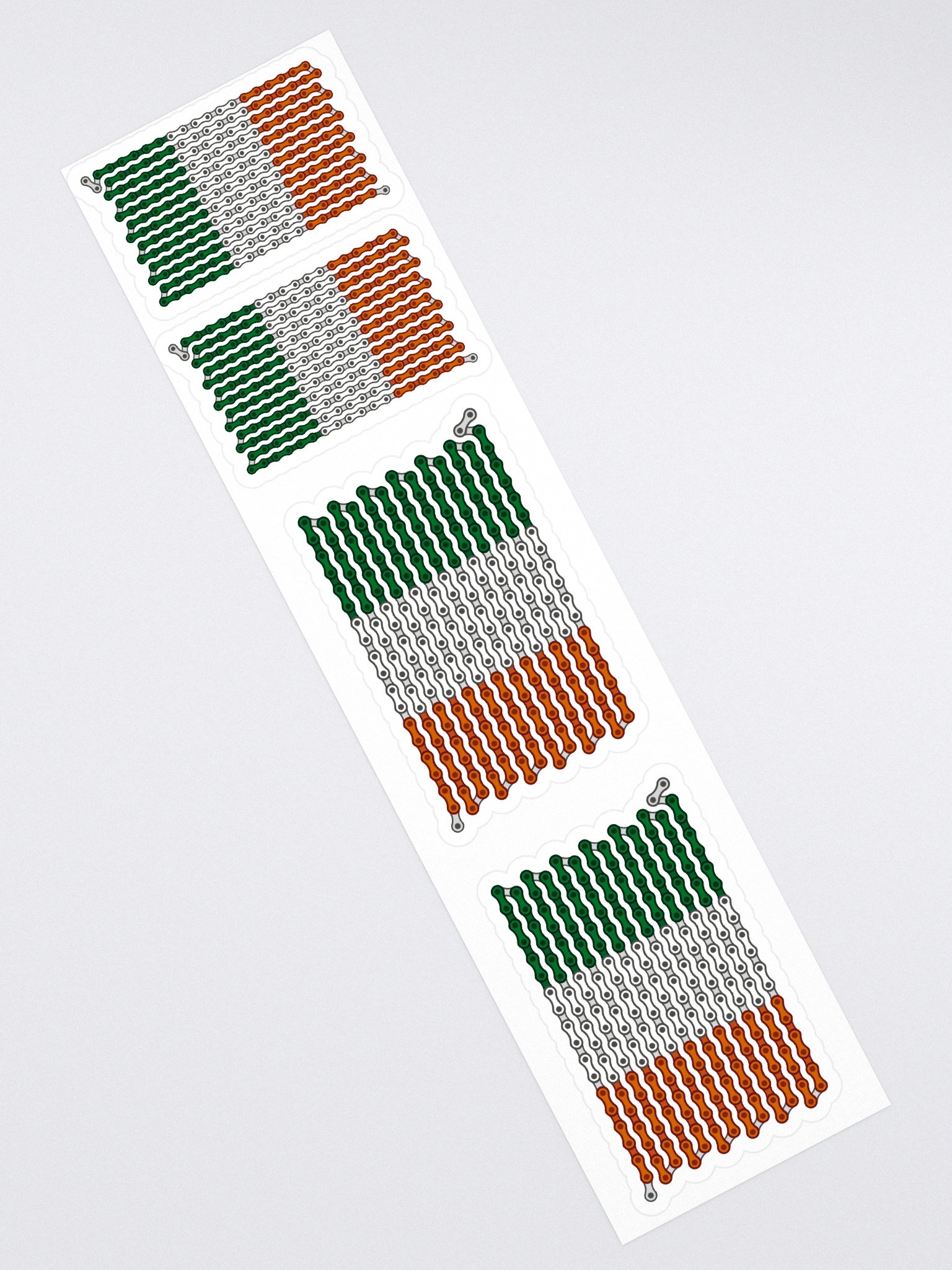 Ireland Bike Chain Flag Stickers, Mixed Size 4 Pack product image (2)