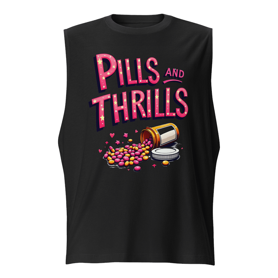 Pills & Thrills Illustrated Muscle Tank product image (1)