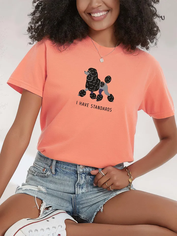 I Have Standards T-Shirt(Embroidered) of a Standard Poodle(Black) product image (2)
