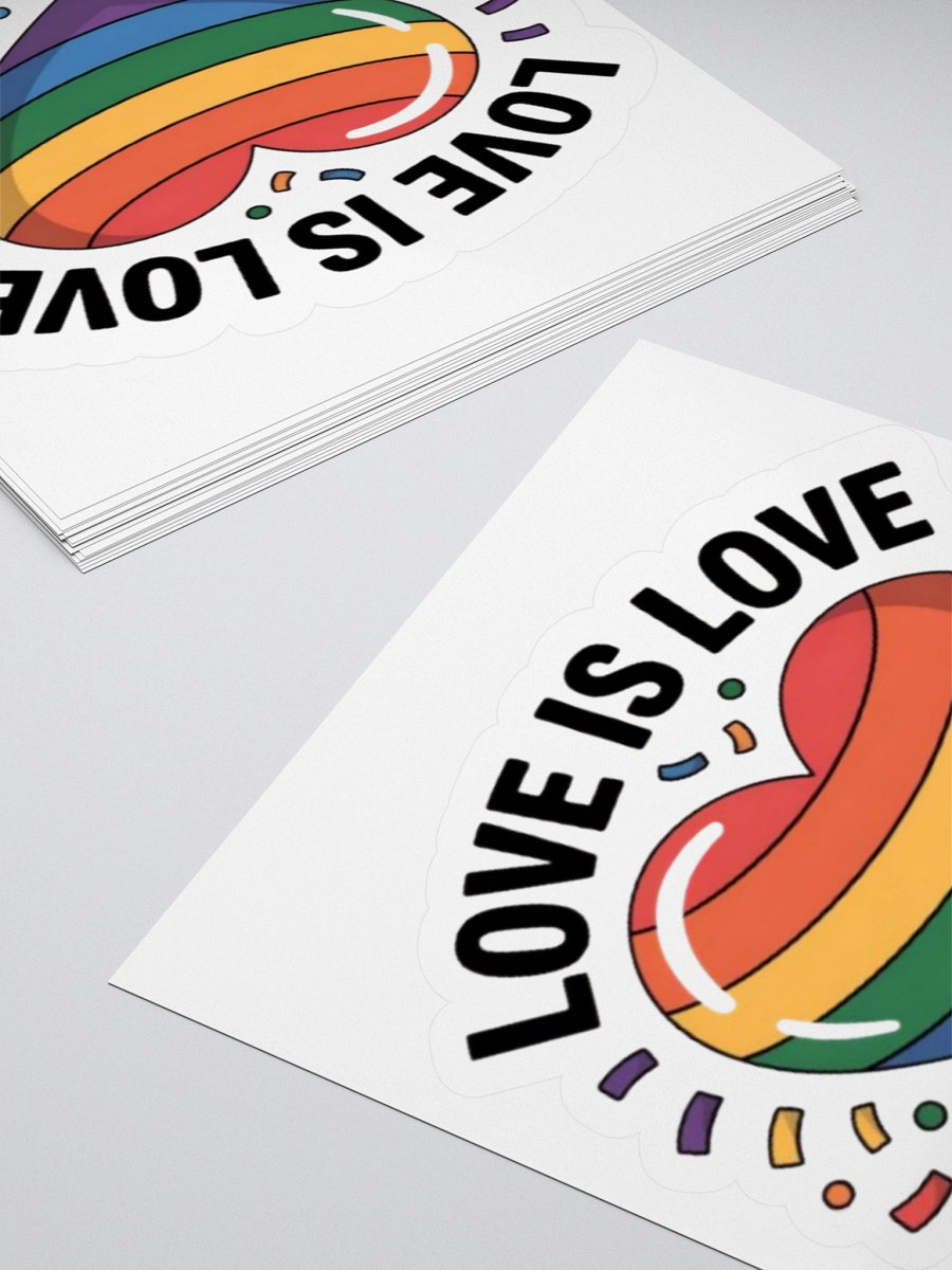 Exclusive "Love is Love" Rainbow Heart Sticker by TDS Music - Celebrate LGBTQ+ Pride product image (10)