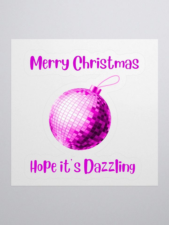 Dazzling Christmas Mirrorball Sticker - Pink product image (1)