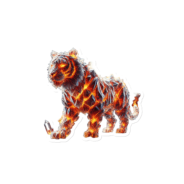 Crystallized Fire Tiger Die-Cut Magnet product image (2)