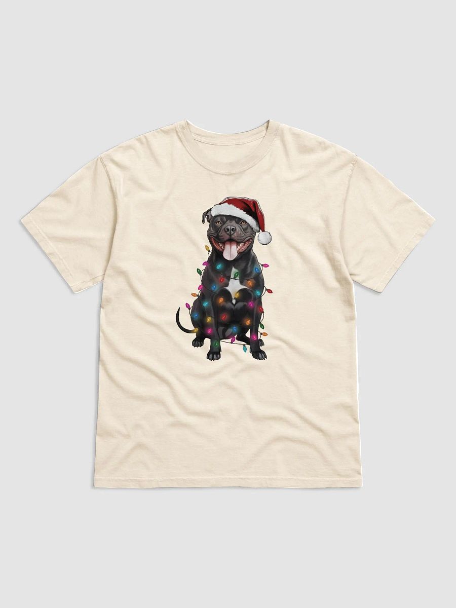 Funny Pitbull Terrier(Black) Christmas T-Shirt for Pittie Paw-rents product image (19)