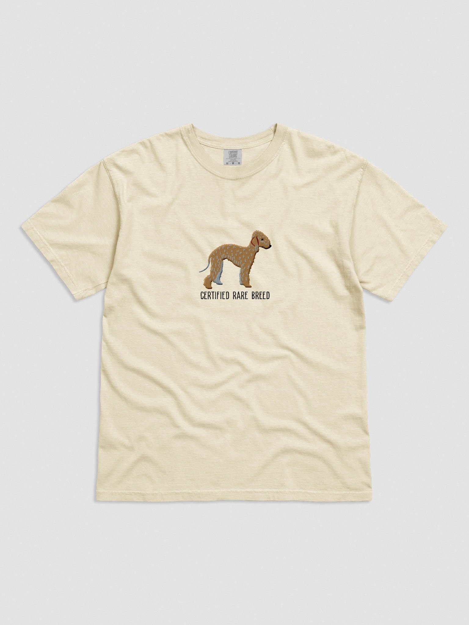 Certified Rare Breed T-Shirt(Embroidered) of a Bedlington Terrier(Tan) product image (4)