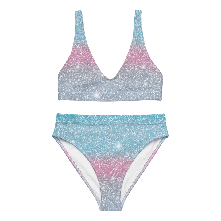 Glitter Unicorn Texture Design High Waisted Bikini (4) product image (1)