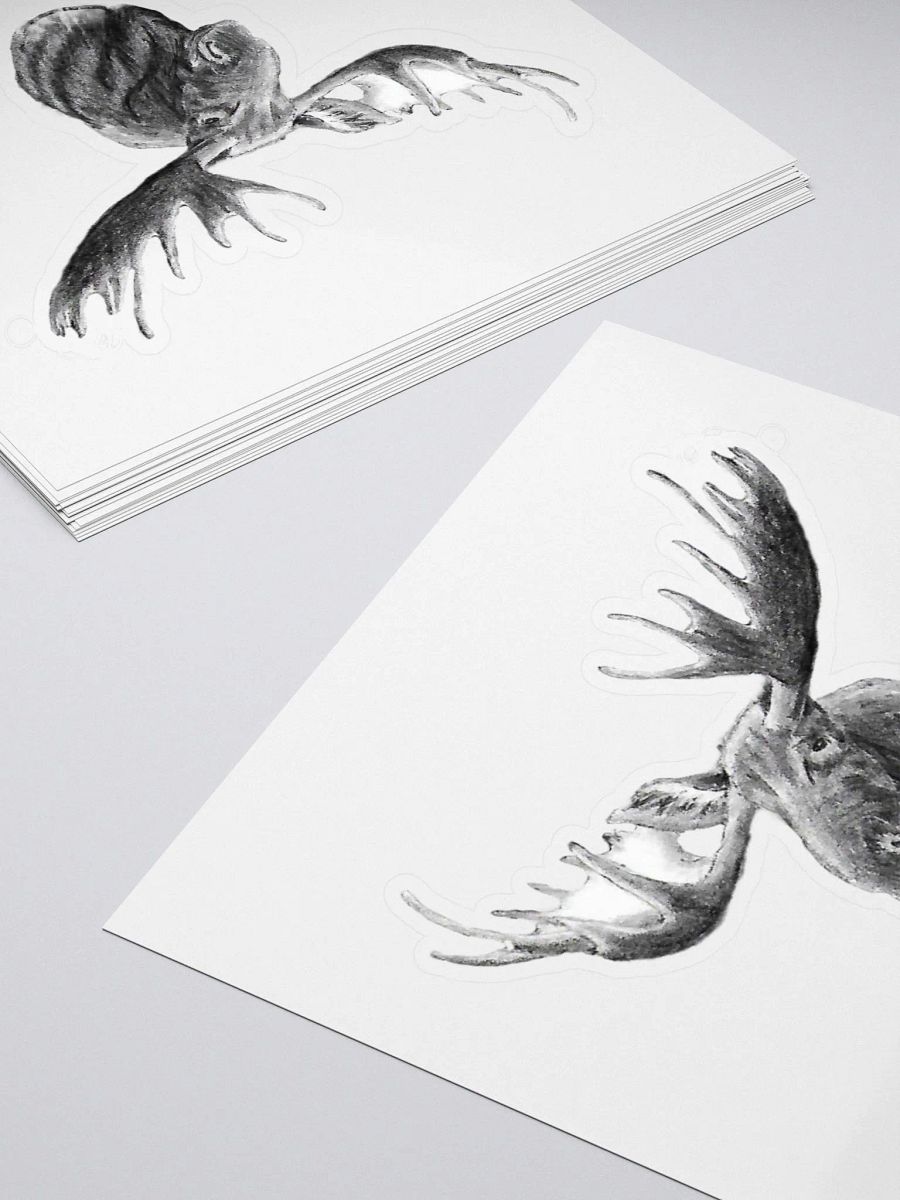 Moose Drawing Sticker product image (11)