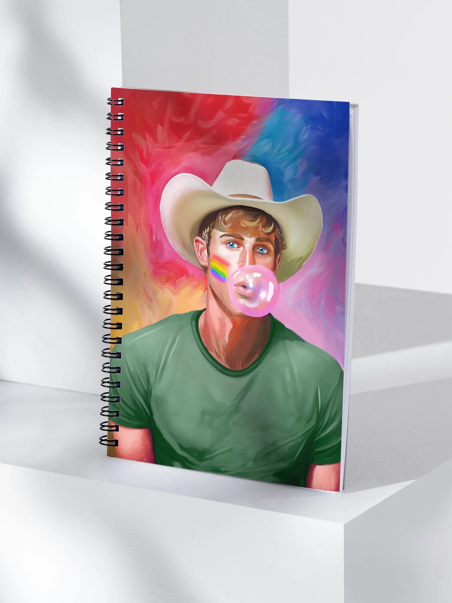Gay Cowboy Pop Art Spiral Notebook product image (4)