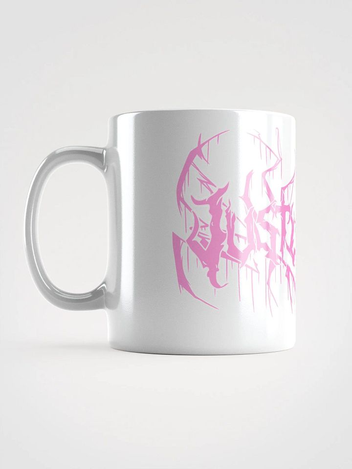 Justloliehh metal logo Pink n White MUG product image (2)