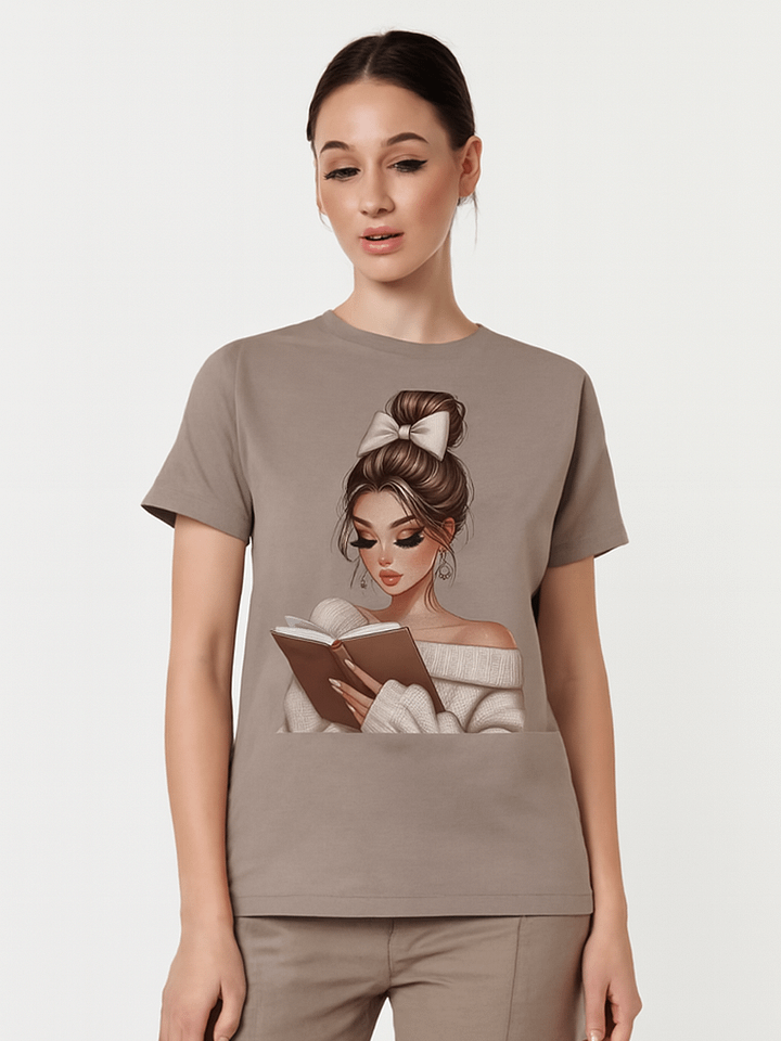 Elegant Bun and Bow T-Shirt product image (1)