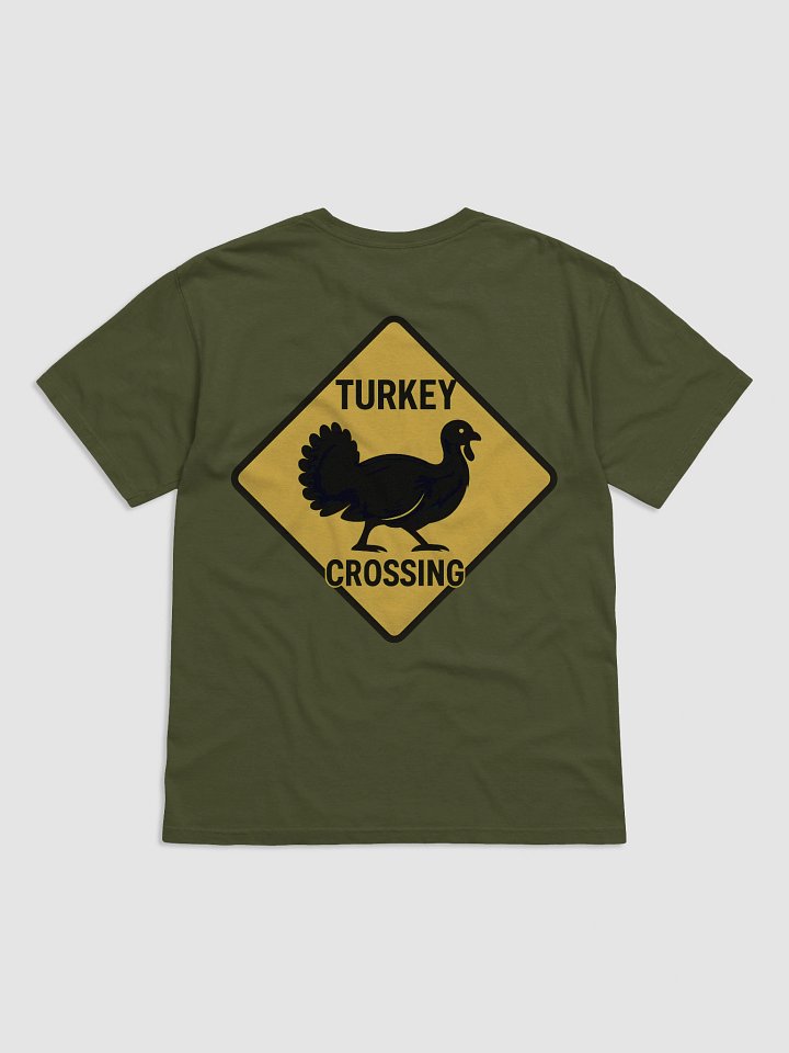Turkey Crossing Road Sign – Funny Fall T-Shirt product image (1)