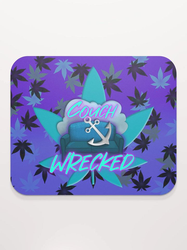 Mouse Pad Dark Purple W/ Leaf product image (2)