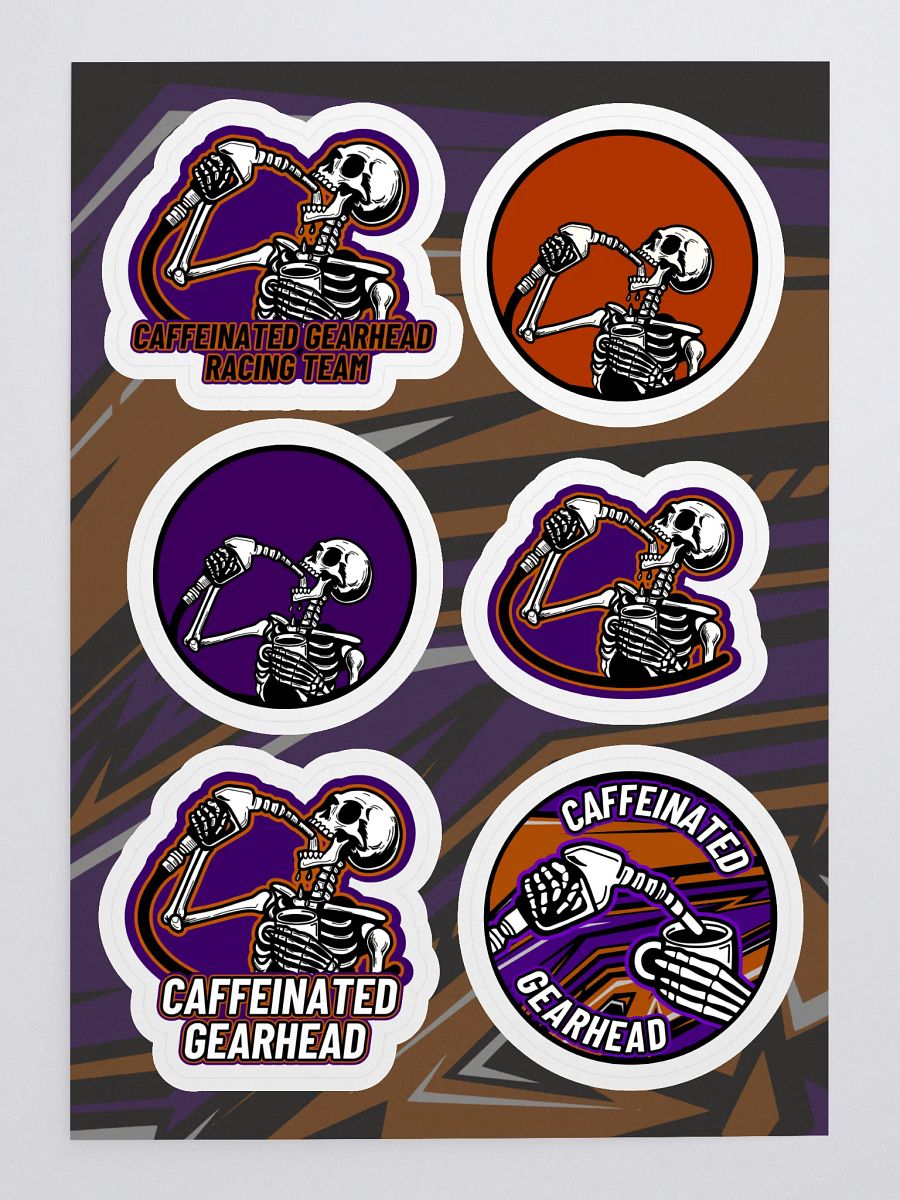 Caffeinated Gearhead - Sticker Sheet product image (3)