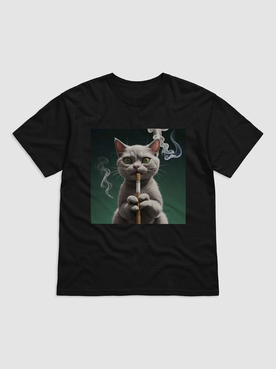 Stoic Cat Smoking Graphic Tee product image (1)