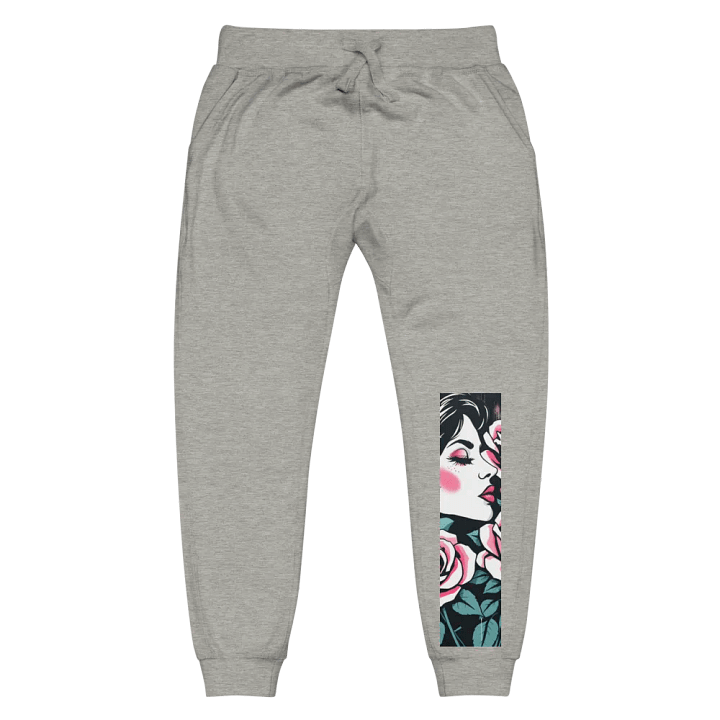 Rose-Adorned Profile Fleece Joggers product image (1)