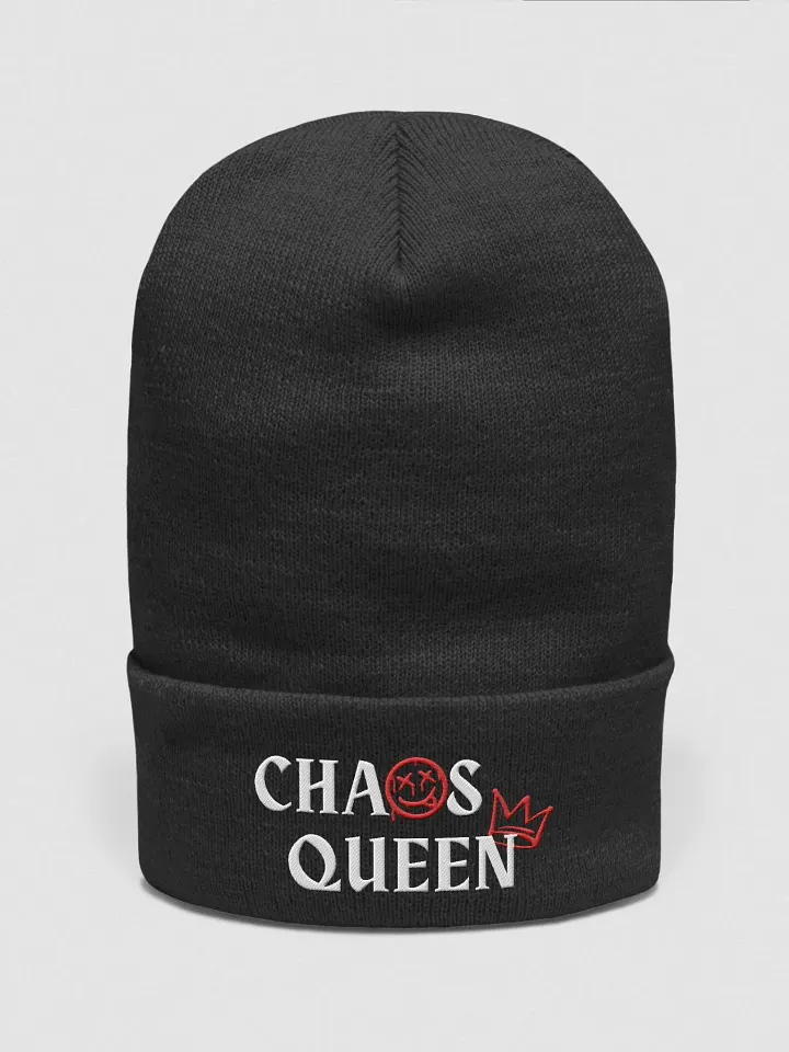 Chaos Queen Embroidered Beanie product image (1)
