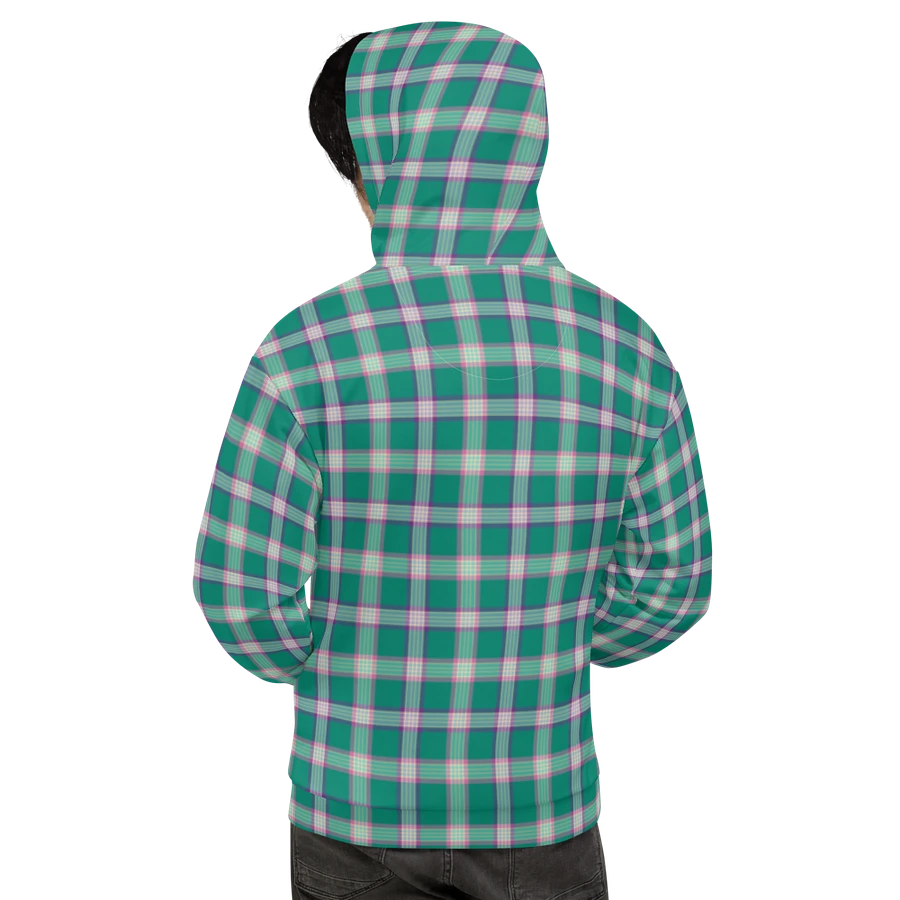 Emerald Green and Purple Plaid Hoodie product image (9)