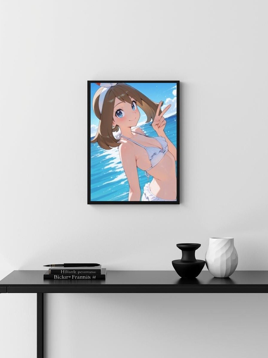 Pokémon May White Beach Bikini – Glossy 8x10 Metal Print product image (3)