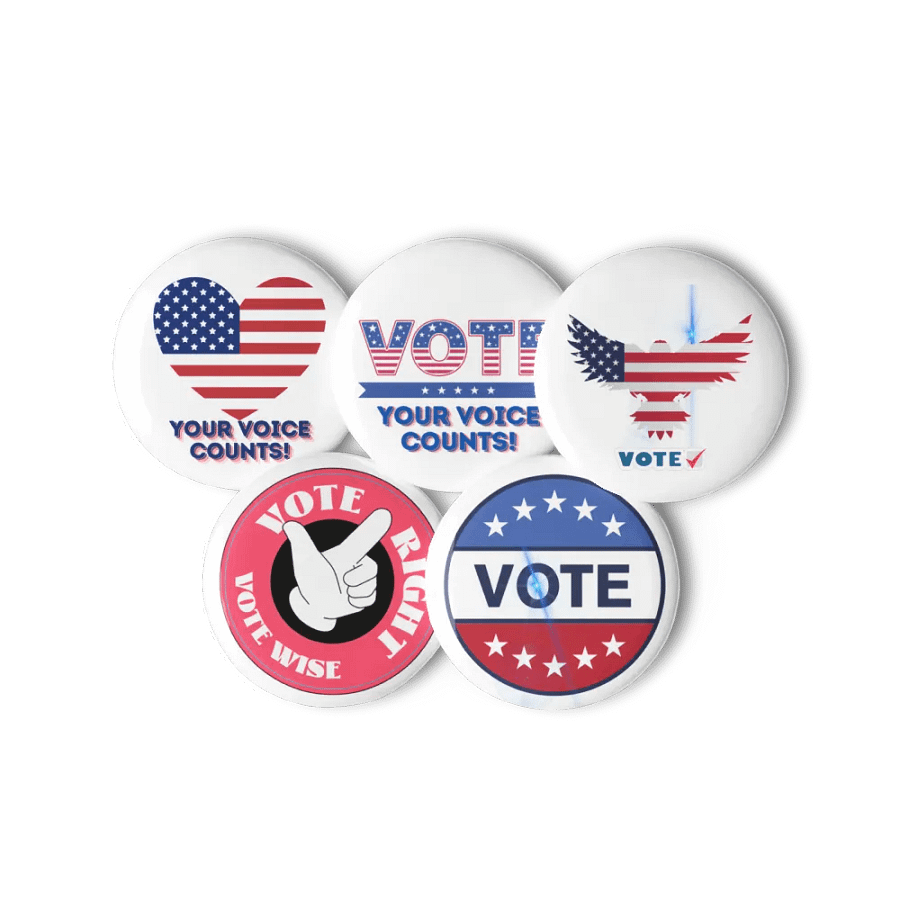 Patriotic Vote Pin Buttons Set product image (11)