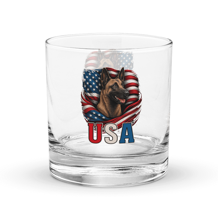 American Belgian Malinois Whiskey Rocks Glass product image (1)