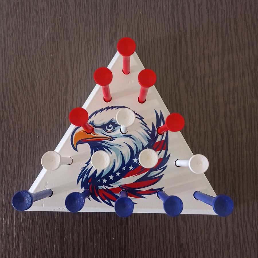 American Bald Eagle / Flag - Triangle Peg Game product image (4)