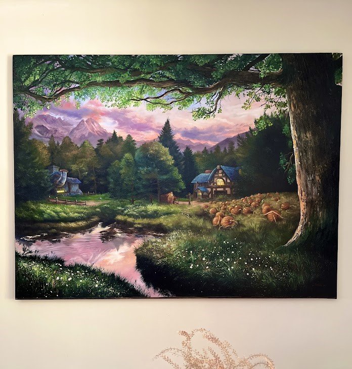 Goldshire (World of Warcraft)- Original Oil Painting product image (1)
